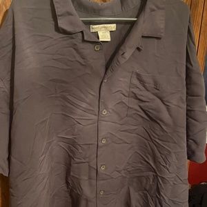 4XL Black Island Passport Casual Short Sleeve Shirt